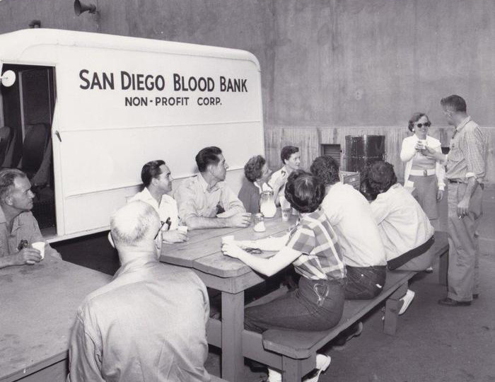 Historical 1950's San Diego Blood Bank Photo